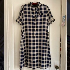 No. 6 100% Silk plaid Dress Made in USA